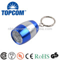 Egg Shape Aluminum 6 LED promotional led keychain